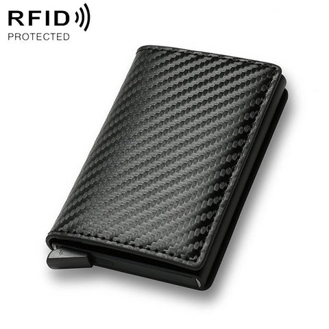 Carbon Fiber Rfid Wallet For Men Black Fibers Wallets