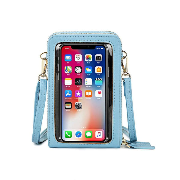 Multifunctional Touch Screen Phone Bag Gray Women's Bags & Handbags