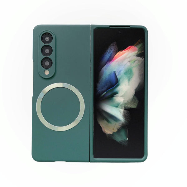 For Samsung Galaxy Z Fold4 5G Magnetic Skin Case Magsafe Dark Green Cases Covers & Skins