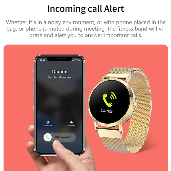 Smart Bracelet With Call Heart Bp Sleep And Oxygen Monitoring Gold Activity Trackers