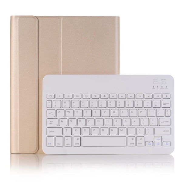 Parallel Deals Ultra Thin Bluetooth Keyboard Leather Case For Ipad Air / Pro 10.5 With Pen Slot & Holder Gold Laptop Cases & Bags