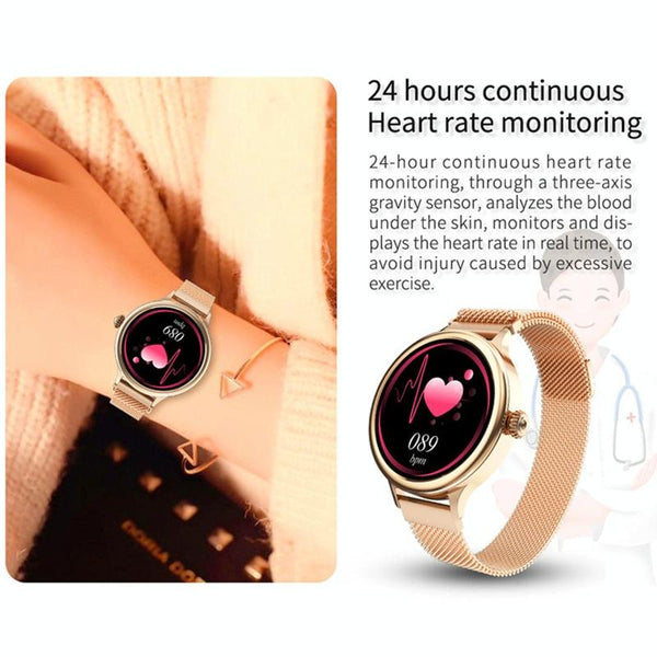 Waterproof Women Menstrual Cycle Smart Watch Gold Smart Watches