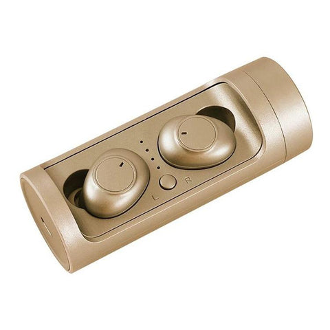 Dt 15 Wireless Two Ear Bluetooth Headset With Touch Control Smart Magnetic Charging Automatic Pairing Gold Headsets