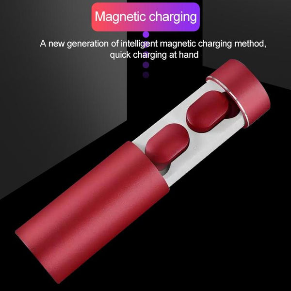 Dt 16 Wireless Two Ear Bluetooth Headset With Touch Control Smart Magnetic Charging Automatic Pairing Gold Earbuds