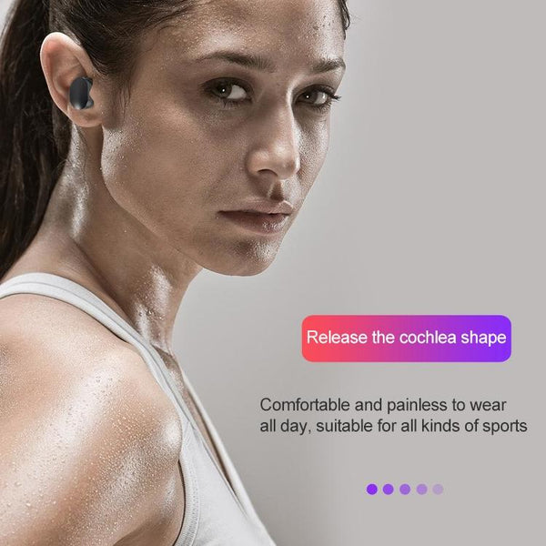 Dt 16 Wireless Two Ear Bluetooth Headset With Touch Control Smart Magnetic Charging Automatic Pairing Gold Earbuds