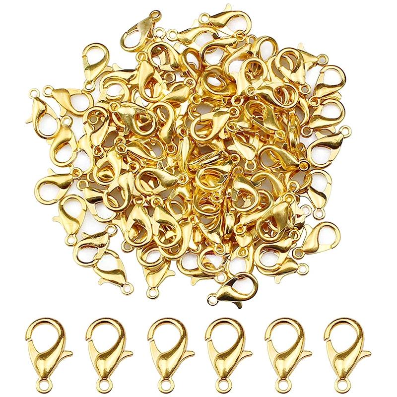 100 High Quality 12Mm Alloy Lobster Claw Jewelry Accessories Jewellery Cord & Wire