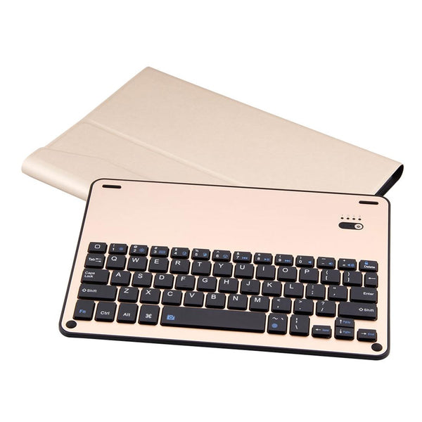 Aluminum Keyboard & Leather Tablet Case For Ipad Pro 10.5 / Air 2019 Bluetooth Detachable Water Repellent Gold Keyboards