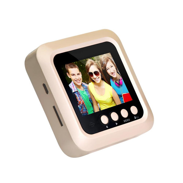 2.4 Screen 2.0Mp Security Camera With Night Vision And Video Recording No Disturb Peephole Viewer Gold Security Cameras