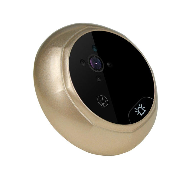 2.4 Screen 2.0Mp Security Camera With Night Vision And Video Recording No Disturb Peephole Viewer Gold Security Cameras