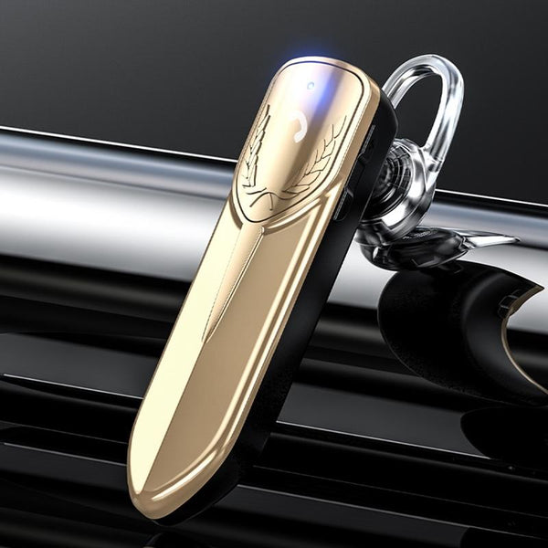 Bluetooth Earphone With Cvc Noise Reduction Unilateral Design Gold Earbuds