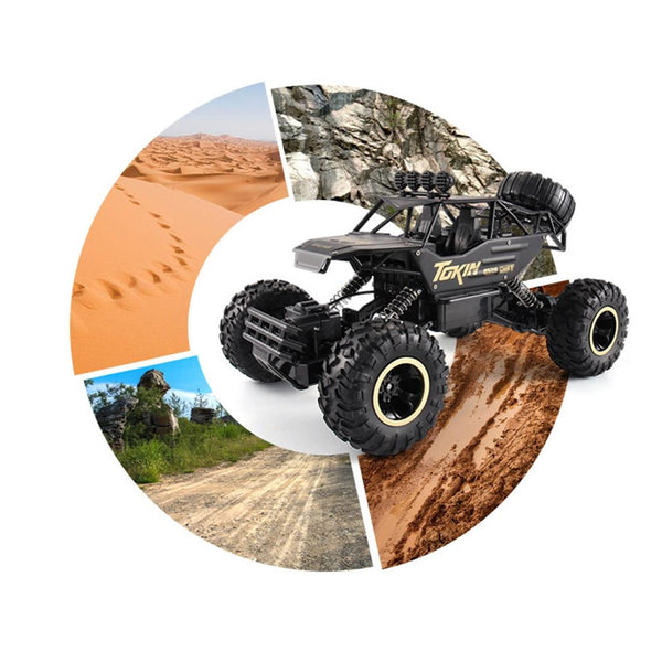 37Cm Remote Control Bigfoot Climbing Car 1 12 Alloy 4Wd Cross Country Toy Gold Remote Controlled Toys