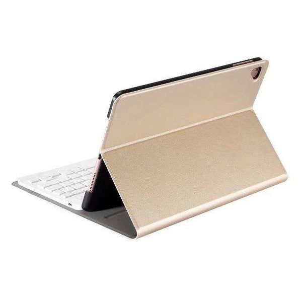 Bluetooth Keyboard & Leather Tablet Case For Ipad Pro / Air 9.7 2017 2018 Detachable Horizontal Flip With Holder Gold Keyboards