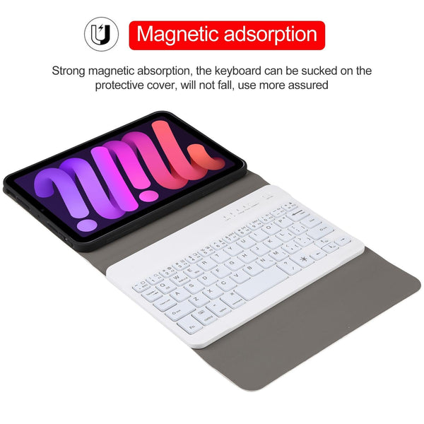 Parallel Deals Ultra Thin Bluetooth Keyboard Leather Case For Ipad Mini 6 With Detachable Lambskin Texture And Stand Gold Laptop Cases & Bags