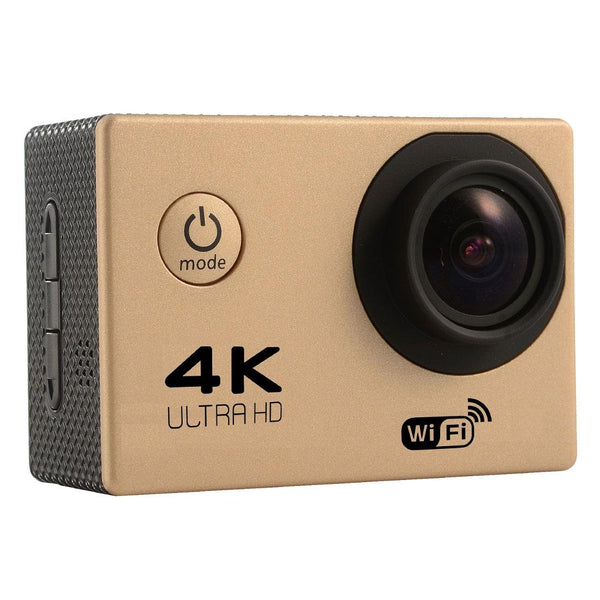 170 Degree Wide Angle Wifi Action Camera With Waterproof Case Supports 64Gb Micro Sd_Gold Digital Cameras