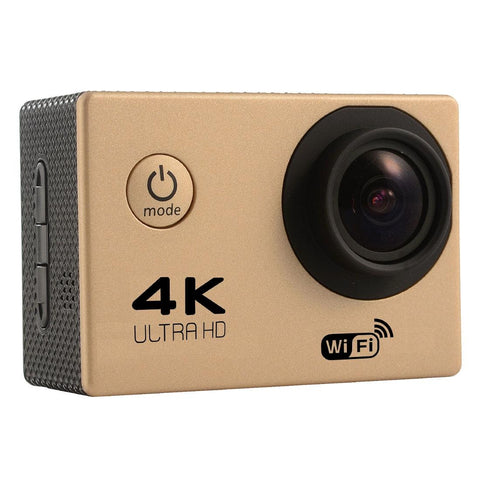 170 Degree Wide Angle Wifi Action Camera With Waterproof Case Supports 64Gb Micro Sd_Gold Digital Cameras