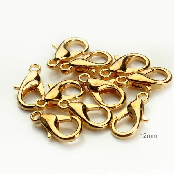 12Mm High Quality Alloy Lobster Claw For Diy Jewelry Gold Jewellery Cord & Wire