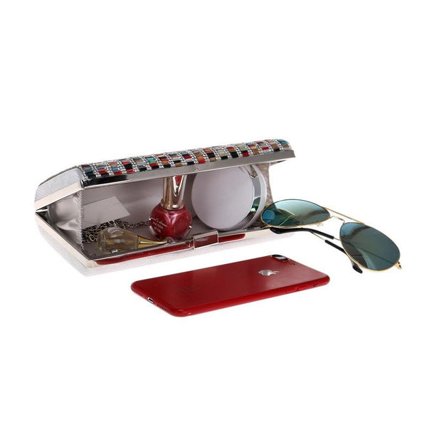 Fashion Banquet Party Diamond Square Handbag Gold Women's Bags & Handbags