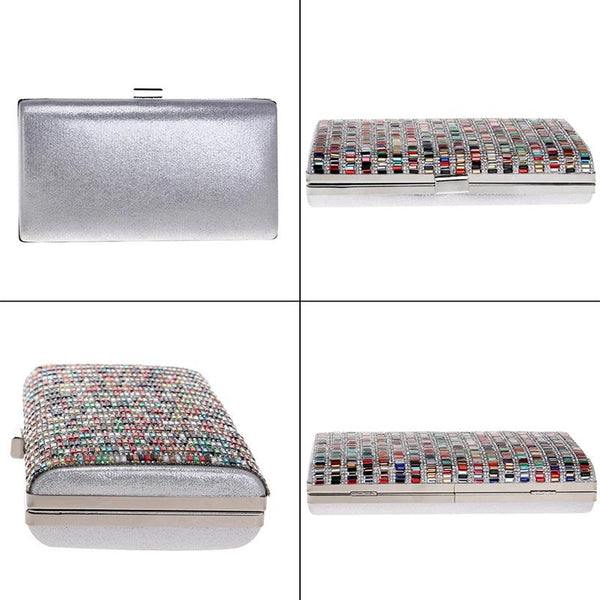 Fashion Banquet Party Diamond Square Handbag Gold Women's Bags & Handbags