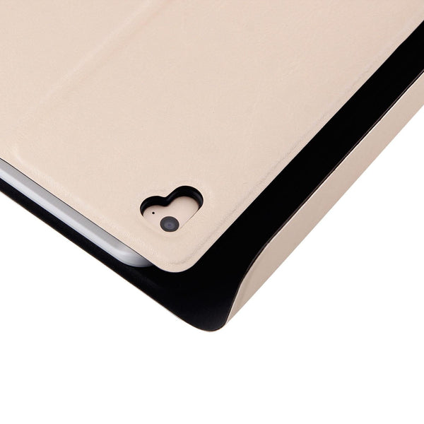 Bluetooth Keyboard & Leather Tablet Case For Ipad Air / Pro 9.7 Three Gear Angle Adjustment Magnetic Sleep Function Abs Brushed Texture Gold Keyboards