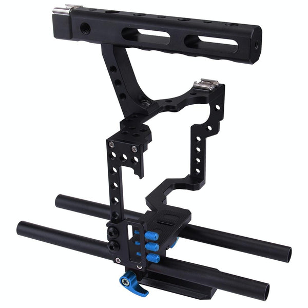 Sony A7 / A7s A7r Camera Cage Stabilizer With Handle Blue Stabilizers