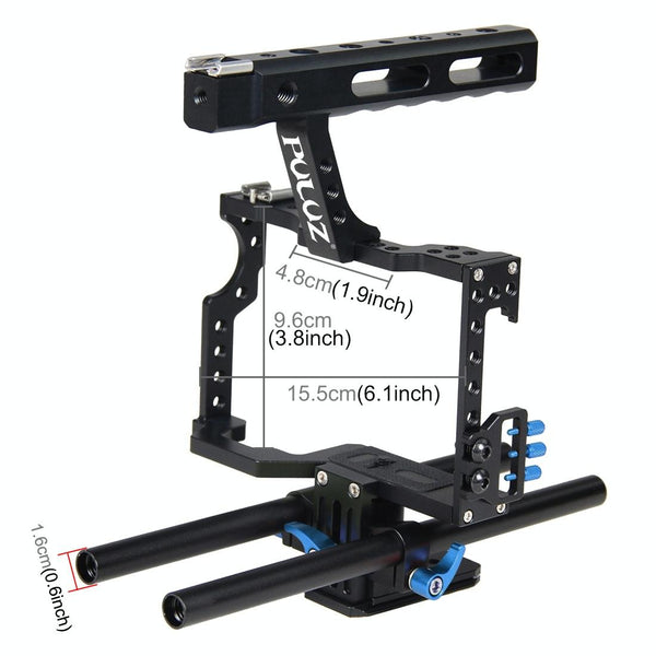 Sony A7 / A7s A7r Camera Cage Stabilizer With Handle Blue Stabilizers