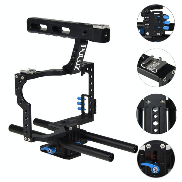Sony A7 / A7s A7r Camera Cage Stabilizer With Handle Blue Stabilizers