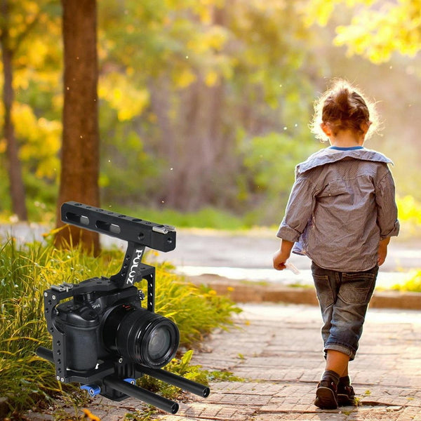 Sony A7 / A7s A7r Camera Cage Stabilizer With Handle Blue Stabilizers