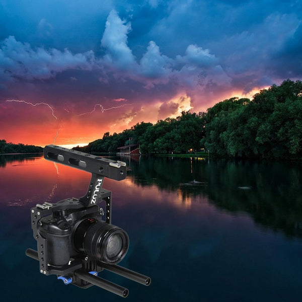 Sony A7 / A7s A7r Camera Cage Stabilizer With Handle Blue Stabilizers