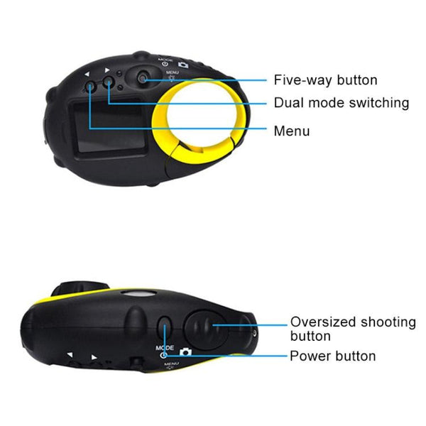 Mini Keychain Digital Camera For Kids 5Mp 1.5 Screen Gift_Blue Keyrings