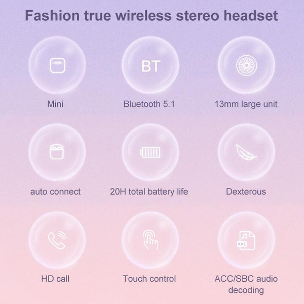 True Wireless Stereo Bluetooth 5.0 Earphones Tn22 Earbuds