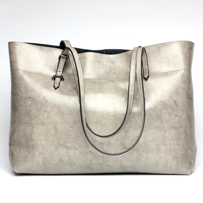 Stylish Shoulder Tote Bag For Women Elephant Grey Horizontal Version Women's Bags & Handbags