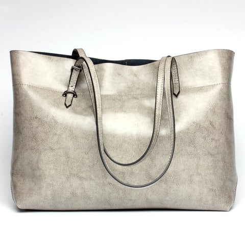 Stylish Shoulder Tote Bag For Women Elephant Grey Horizontal Version Women's Bags & Handbags