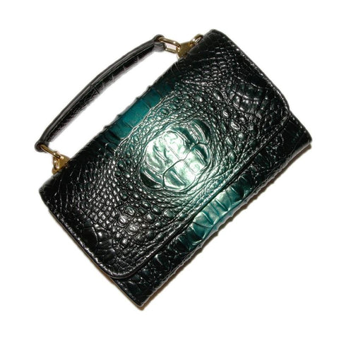Versatile Lady Crossbody Wrist Bag Multi Functional Crocodile Head Green Women's Bags & Handbags