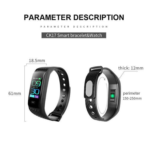 Smart Bracelet With Call Reminder Heart Rate Sleep Monitoring Ip67 Waterproof Blue Smart Watches