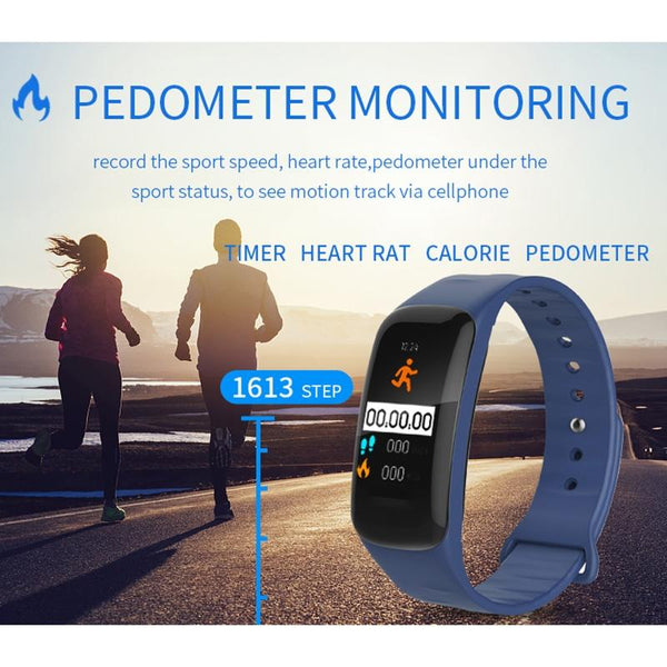Ips Smart Bracelet Ip67 Waterproof Step Heart Sleep Monitoring Blue Smart Watches