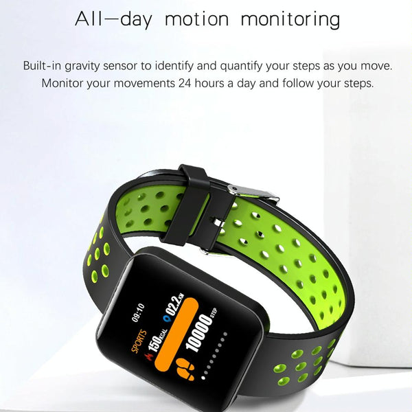 Waterproof Smart Bracelet With Tft Screen And Health Monitoring Blue Smart Watches