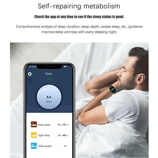 Waterproof Smart Bracelet With Tft Screen And Health Monitoring Blue Smart Watches