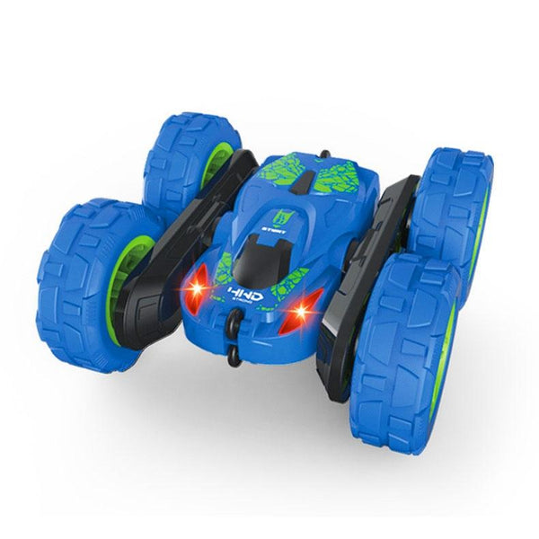Blue Stunt Tumbling Car Toy With 2.4Ghz Remote Control Remote Controlled Toys