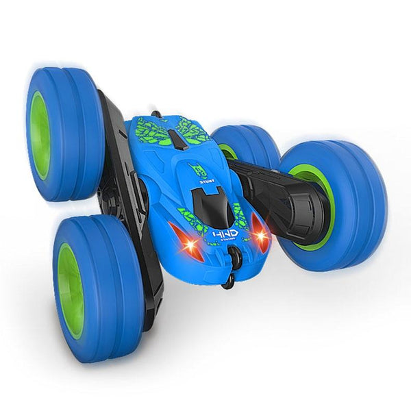 Blue Stunt Tumbling Car Toy With 2.4Ghz Remote Control Remote Controlled Toys