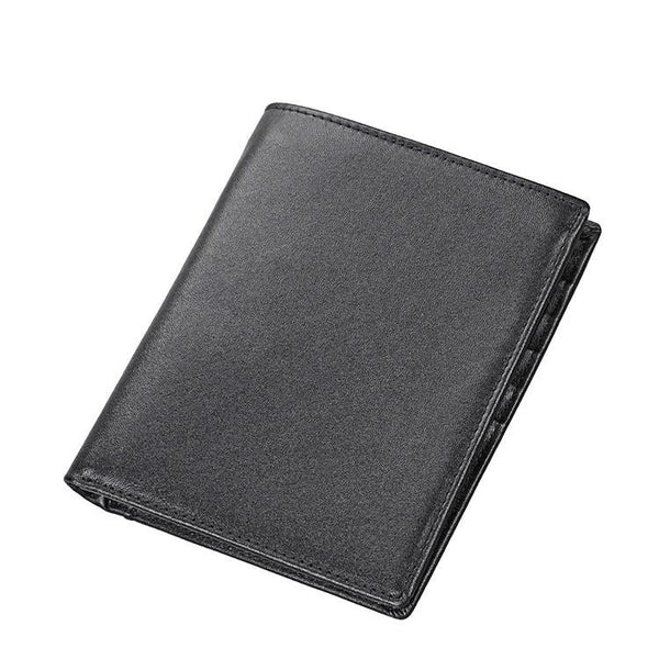 Leather Rfid Passport Wallet Multi Function Blue Wallets