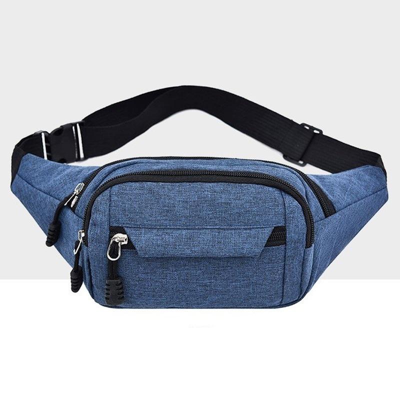 Waterproof Multi Pocket Chest Bag For Sports Blue Bags