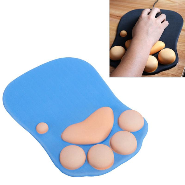 Parallel Soft Non Slip Cat Claw Mouse Pad Blue Mouse Pads & Wrist Rests