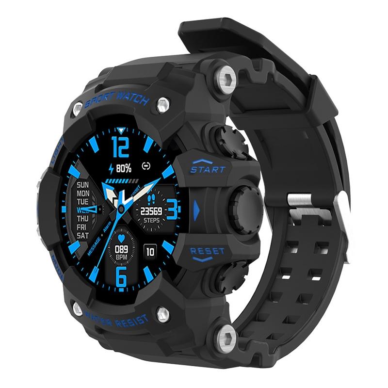 1.28 Inch Waterproof Smart Watch With Heart Rate Blood Pressure Monitoring Blue Smart Watches