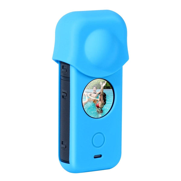 Full Body Dust Proof Silicone Protective Case For Insta360 One X2_Blue Camera Cases Bags & Covers