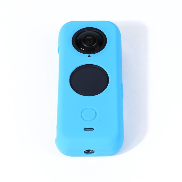 Full Body Dust Proof Silicone Protective Case For Insta360 One X2_Blue Camera Cases Bags & Covers