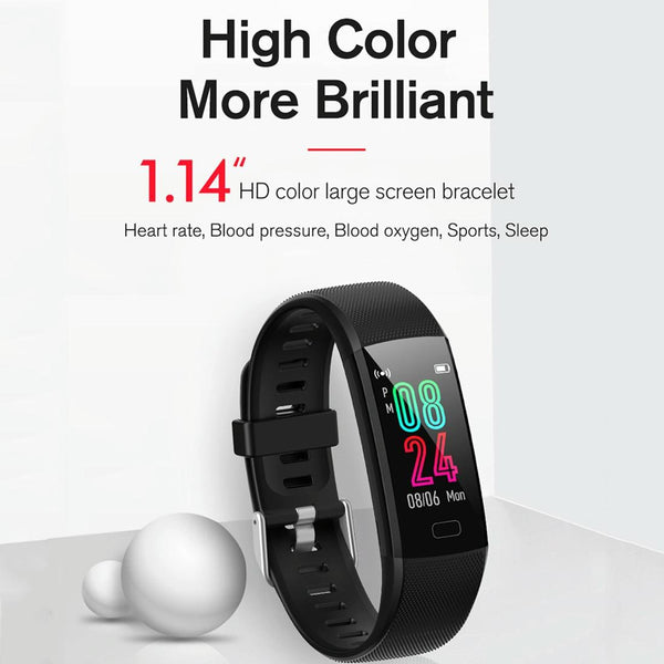 Smart Health Bracelet With Call Reminder Monitoring Blue Activity Trackers