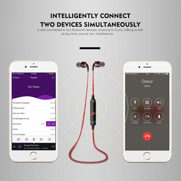 Wireless Sport Bluetooth Earphones With In Line Control Black Earbuds