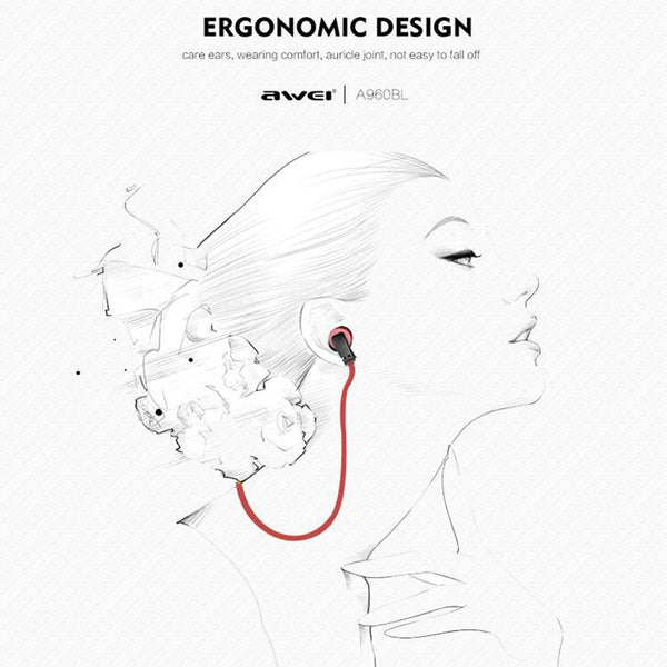 Wireless Sport Bluetooth Earphones With In Line Control Black Earbuds