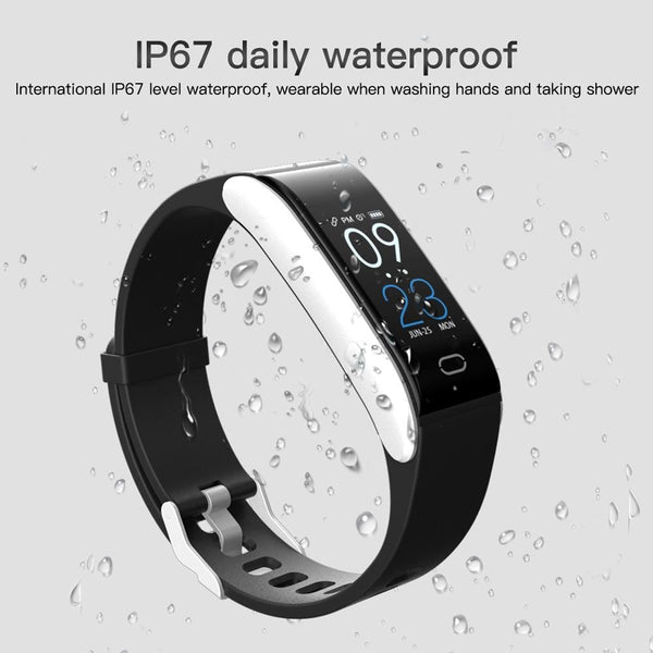 Waterproof Smart Bracelet With Call Heart Bp Sleep And Sedentary Monitoring Ip67 Blue Activity Trackers
