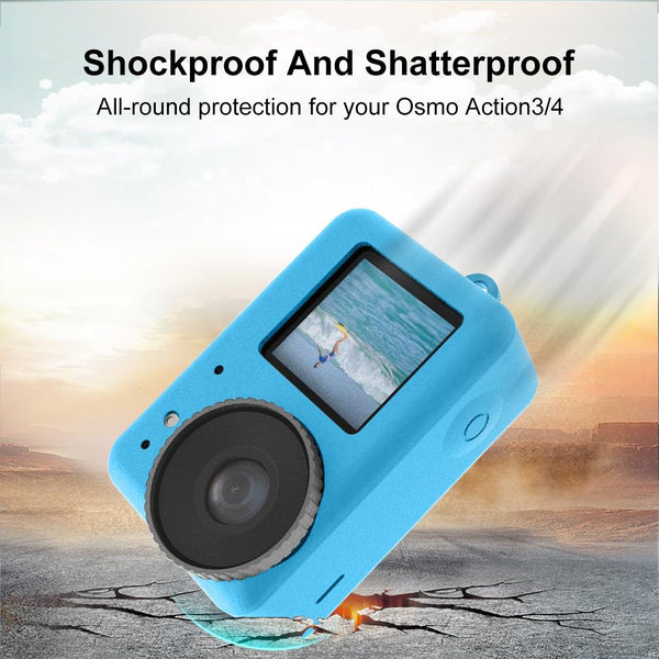 Protective Silicone Case With Lens Cap_Blue Camera Cases Bags & Covers